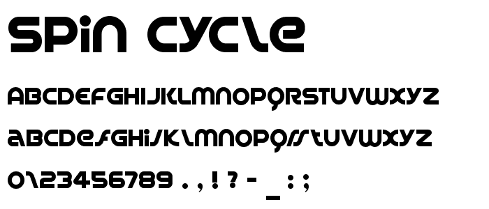 Spin Cycle font